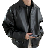 Niall - Men's Oversized Leather Bomber Jacket
