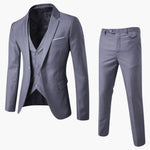 Nico - Men's Classic Three-Piece Tailored Suit - Gray