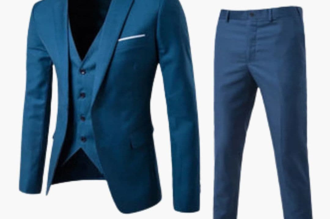 Nico - Men's Classic Three-Piece Tailored Suit - Blue