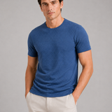 Nolan - Men's Breathable Mesh Crew Neck T-Shirt - Blue
