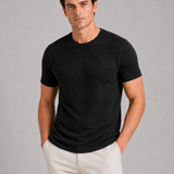 Nolan - Men's Breathable Mesh Crew Neck T-Shirt - Black