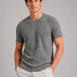 Nolan - Men's Breathable Mesh Crew Neck T-Shirt - Gray