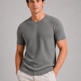 Nolan - Men's Breathable Mesh Crew Neck T-Shirt - Gray