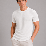 Nolan - Men's Breathable Mesh Crew Neck T-Shirt - White