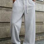 Oberon - Men's Loose Fit Drawstring Jogger Trousers - Gray