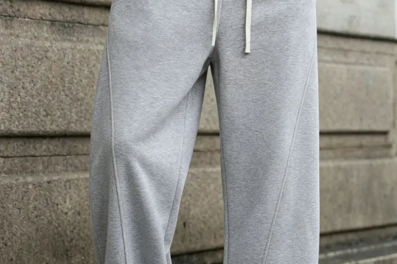 Oberon - Men's Loose Fit Drawstring Jogger Trousers - Gray