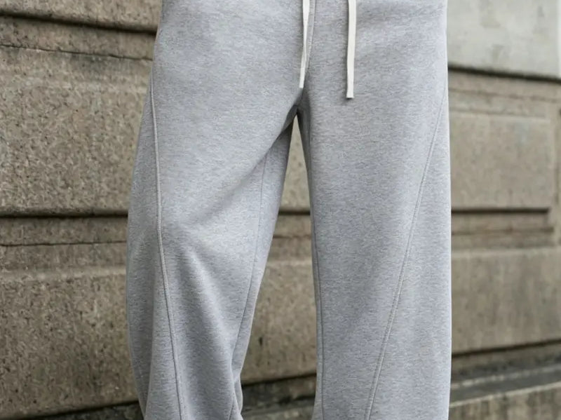 Oberon - Men's Loose Fit Drawstring Jogger Trousers - Gray