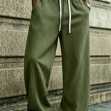 Oberon - Men's Loose Fit Drawstring Jogger Trousers - Green