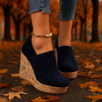 Odalys - Women's Cushioned Slip-On Wedge Loafers