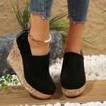 Odalys - Women's Cushioned Slip-On Wedge Loafers