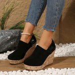 Odalys - Women's Cushioned Slip-On Wedge Loafers