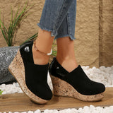 Odalys - Women's Cushioned Slip-On Wedge Loafers