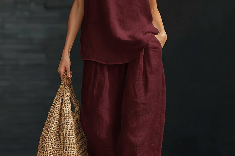 Women's Halter Neck Two-Piece Set | Casual Matching Summer Co-ord