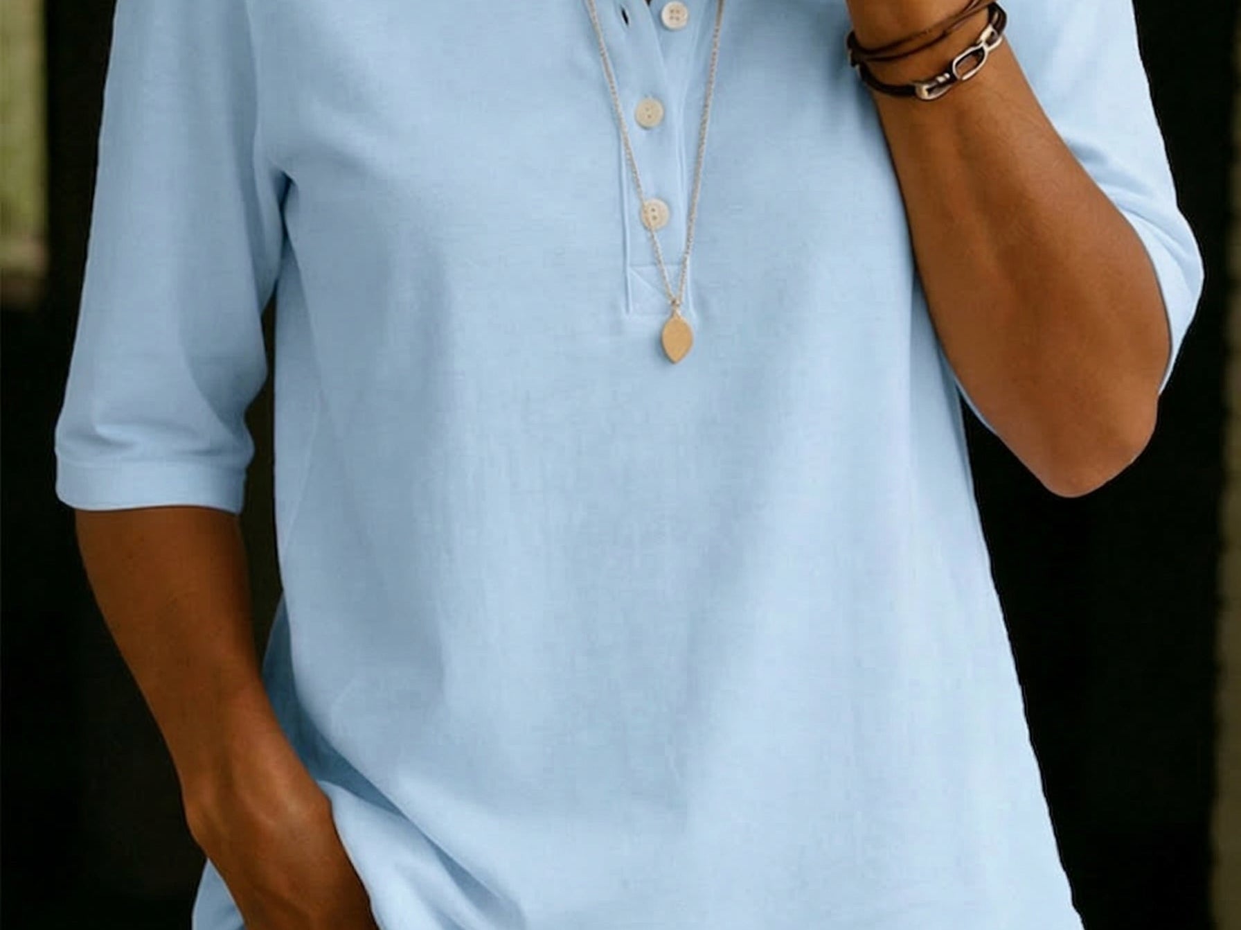 Blue henley top