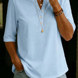 Blue henley top