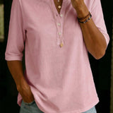 Pink henley top