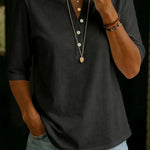 Black henley top