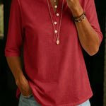 Red henley top