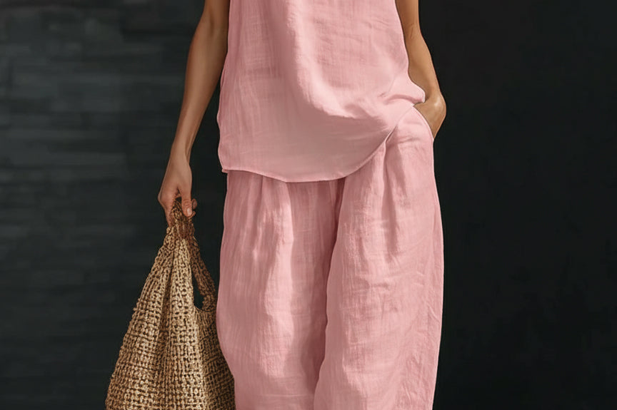 Women's Halter Neck Two-Piece Set | Casual Matching Summer Co-ord