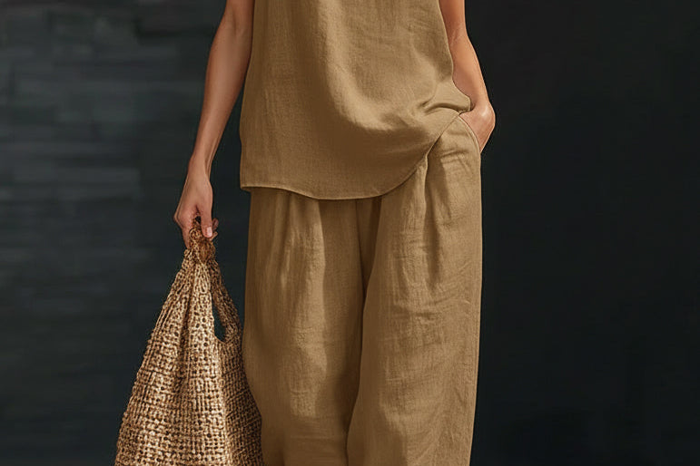 Women's Halter Neck Two-Piece Set | Casual Matching Summer Co-ord