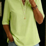 Green henley top