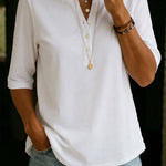 White henley top
