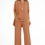 Orlaith - Women's Formal Three-Piece Set - Brown