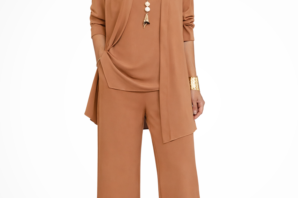 Orlaith - Women's Formal Three-Piece Set - Brown