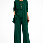 Orlaith - Women's Formal Three-Piece Set - Dark Green