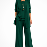 Orlaith - Women's Formal Three-Piece Set - Dark Green
