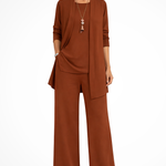 Orlaith - Women's Formal Three-Piece Set - Dark Brown