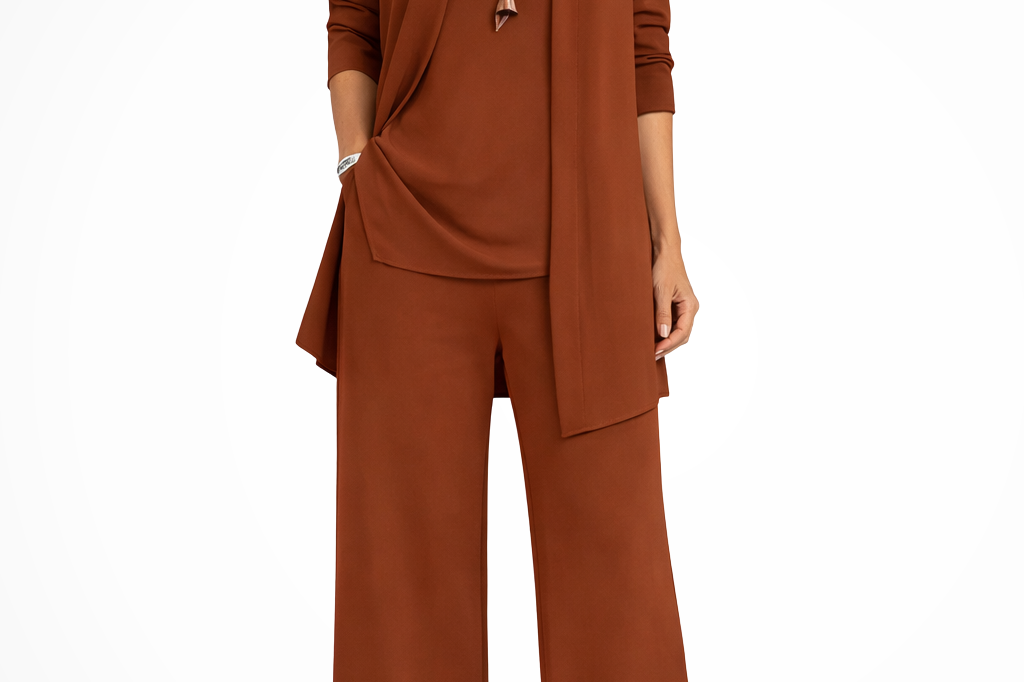 Orlaith - Women's Formal Three-Piece Set - Dark Brown