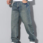 Orson - Men's Straight Fit Cotton-Blend Jeans - Faded Blue
