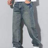Orson - Men's Straight Fit Cotton-Blend Jeans - Faded Blue