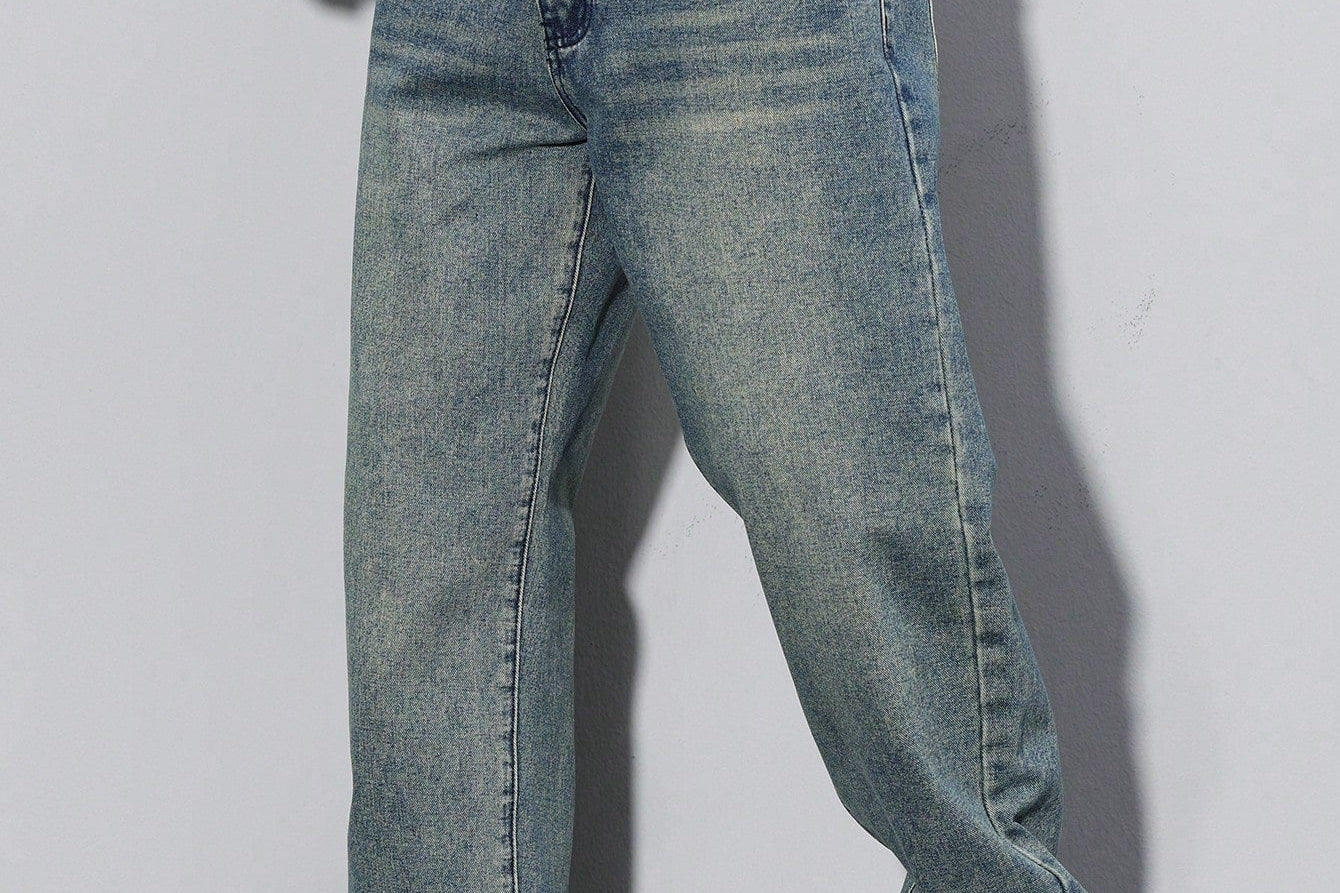 Orson - Men's Straight Fit Cotton-Blend Jeans - Faded Blue