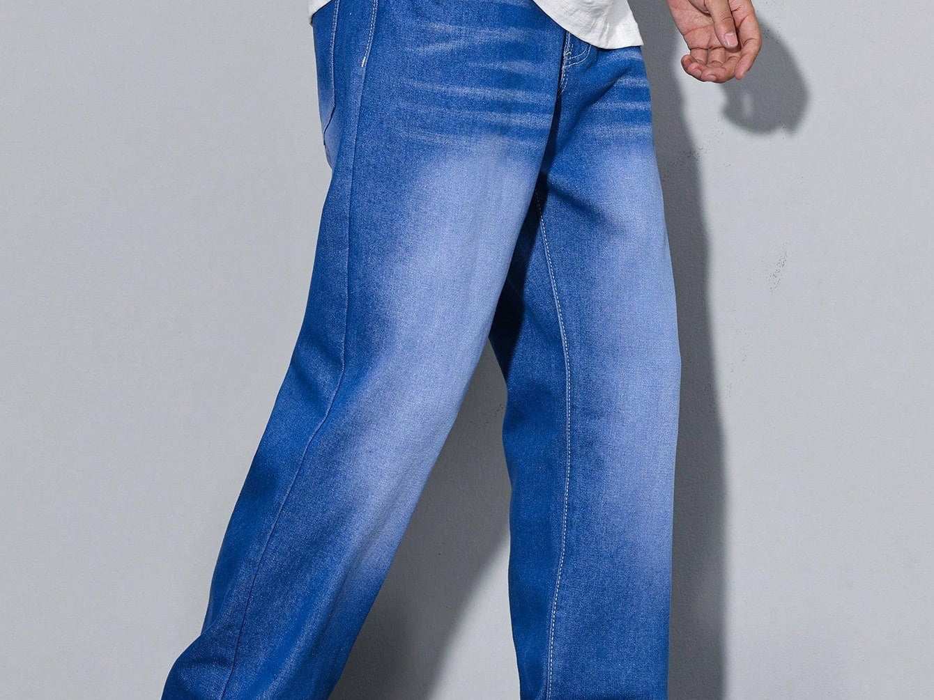 Orson - Men's Straight Fit Cotton-Blend Jeans - Royal Blue