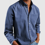 Pascal - Men's Mid-Weight Denim Button-Down Shirt