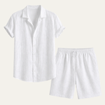 Paul - Men's Printed Shirt and Shorts Beach Set