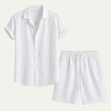 Paul - Men's Printed Shirt and Shorts Beach Set