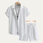Paul - Men's Printed Shirt and Shorts Beach Set