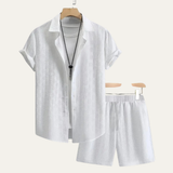 Paul - Men's Printed Shirt and Shorts Beach Set