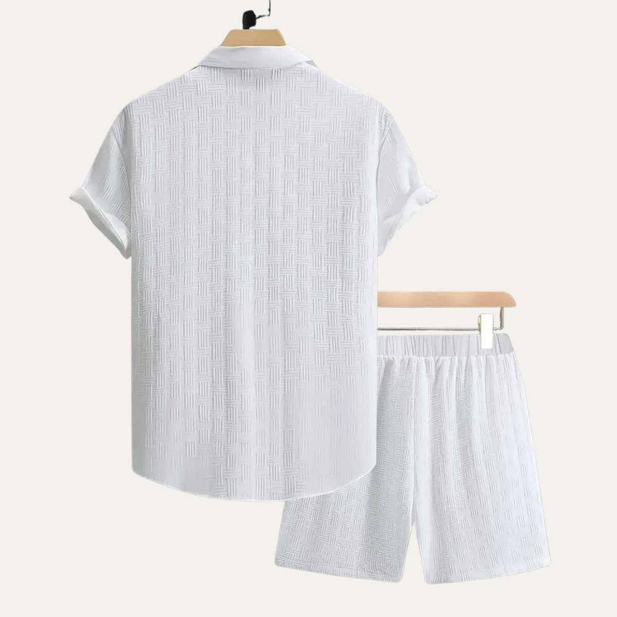 Paul - Men's Printed Shirt and Shorts Beach Set