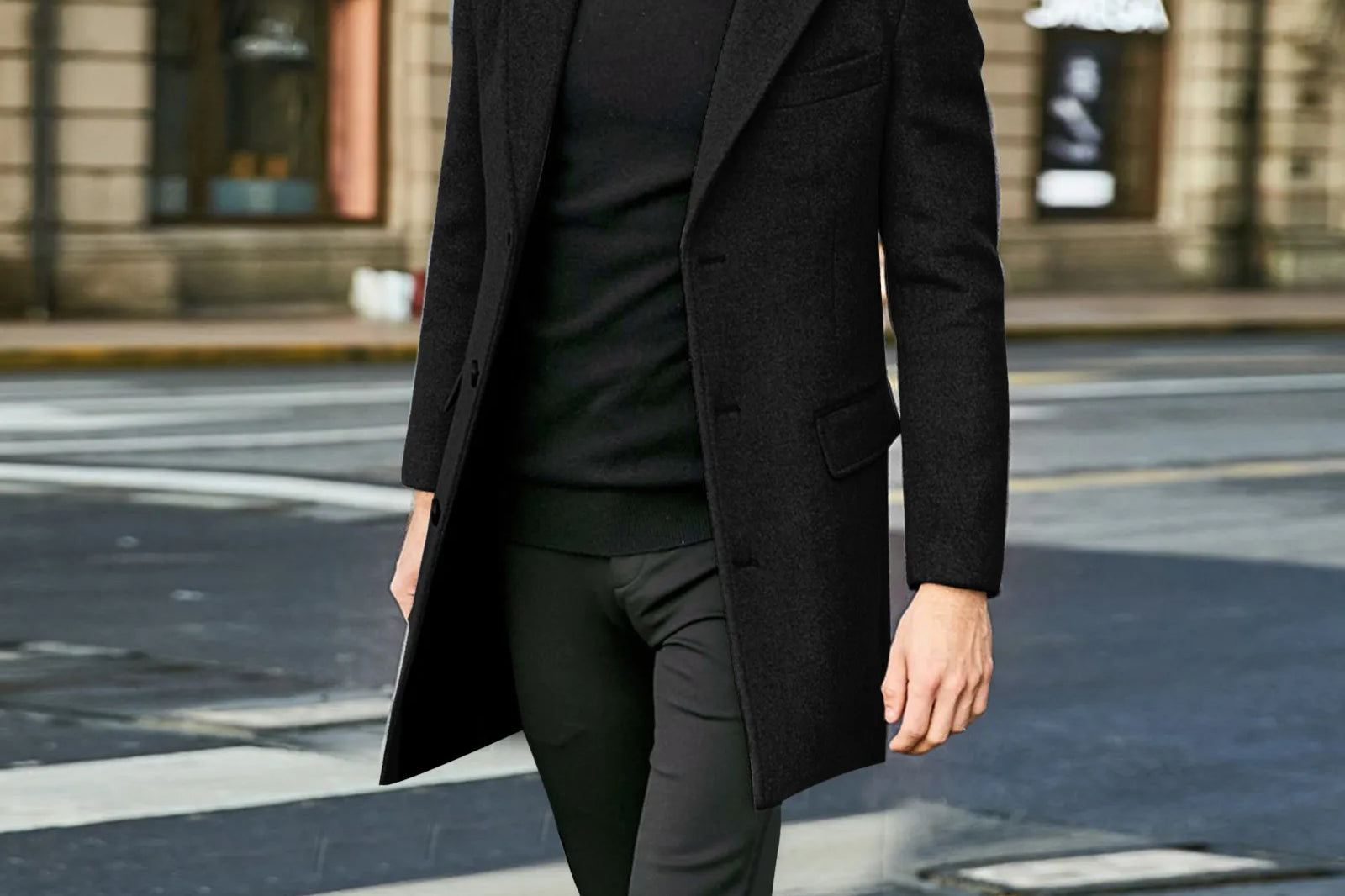 Percival - Men's Tailored Wool-Blend Winter Overcoat