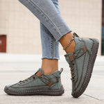 Perrine - Women's Suede and Leather Lace-Up Ankle Sneakers