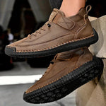 Perrine - Women's Suede and Leather Lace-Up Ankle Sneakers - Dark Brown