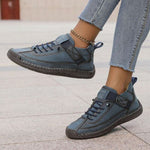 Perrine - Women's Suede and Leather Lace-Up Ankle Sneakers