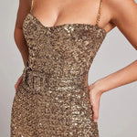 Petronella - Women's Sequin Wide-Leg Jumpsuit