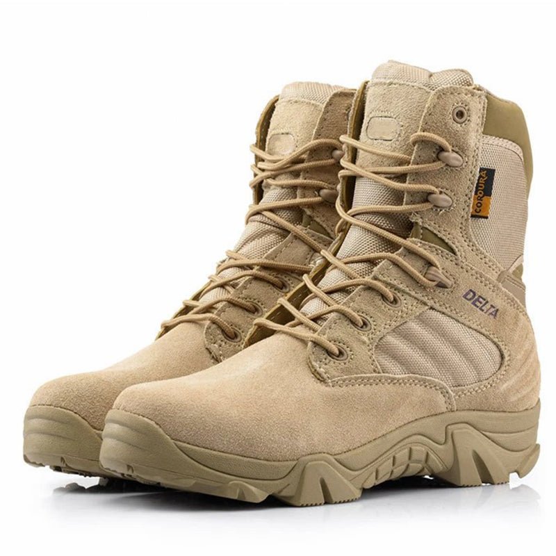 Pierce - Men's High-Top Lightweight Tactical Trekking Boots - Khaki