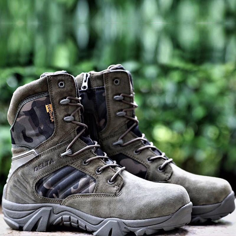 Pierce - Men's High-Top Lightweight Tactical Trekking Boots - Army Green