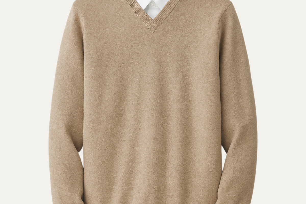 Quentin - Men's Cashmere-Blend V-Neck Jumper
